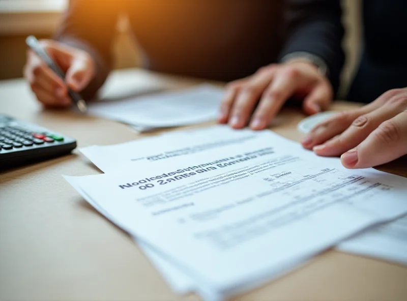 A person reviewing financial documents related to retirement planning.