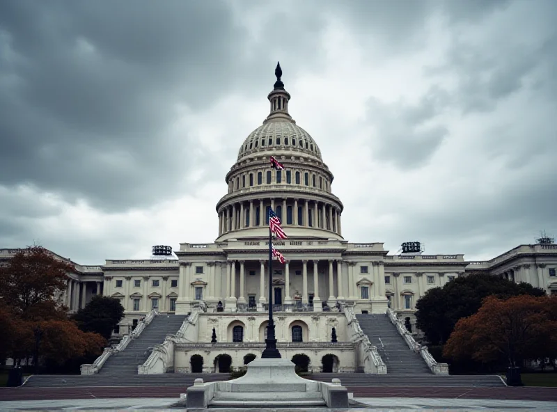 The United States Capitol Building with a dramatic sky background.