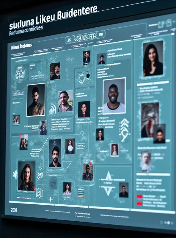 AI interface screen showing targeted student profiles for visa revocation, with emphasis on pro-Palestinian activism.