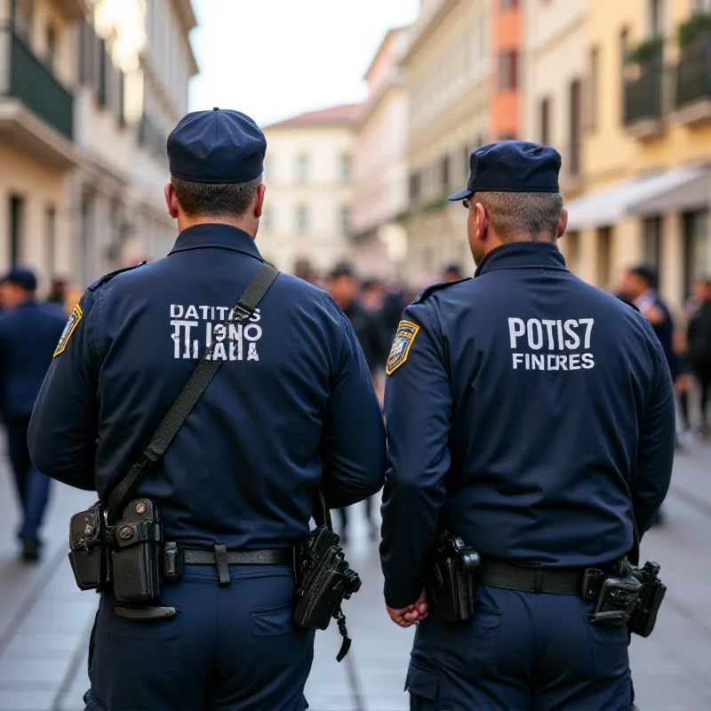 Image of the Italian Carabinieri on patrol.