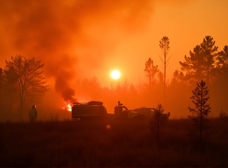 South Carolina wildfire scene