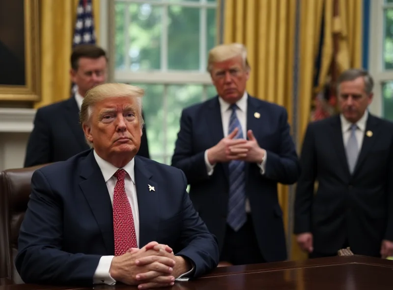 Volodymyr Zelensky and Donald Trump during a meeting in the Oval Office. Zelensky looks concerned while Trump speaks.