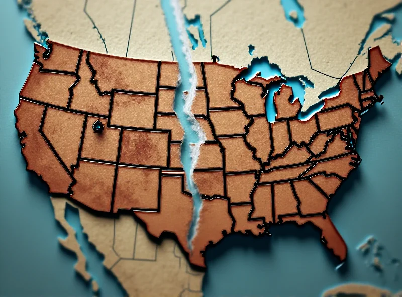 Image of a fractured political map, symbolizing internal conflicts within a political coalition.