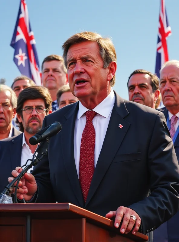 Illustration of Roger Cook, Premier of Western Australia, giving a speech at a rally.