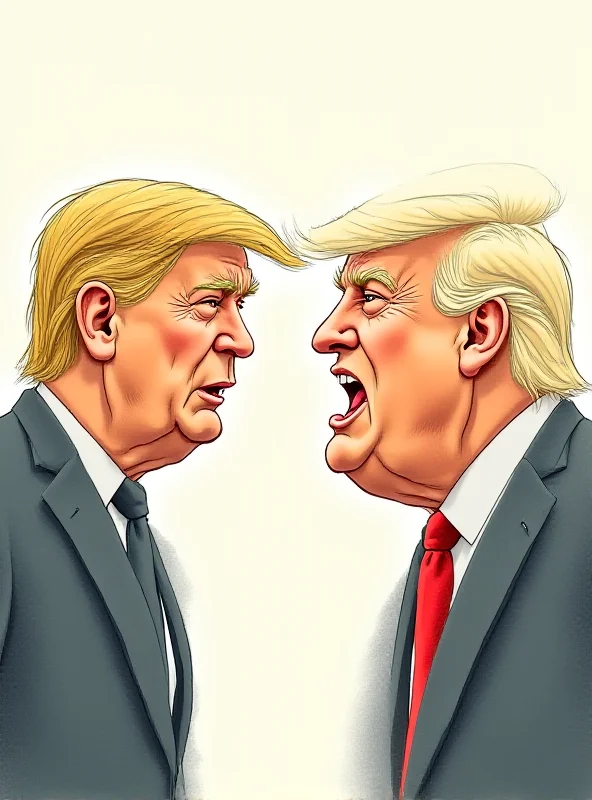 A political cartoon depicting Donald Trump and Volodymyr Zelensky in a confrontational pose.