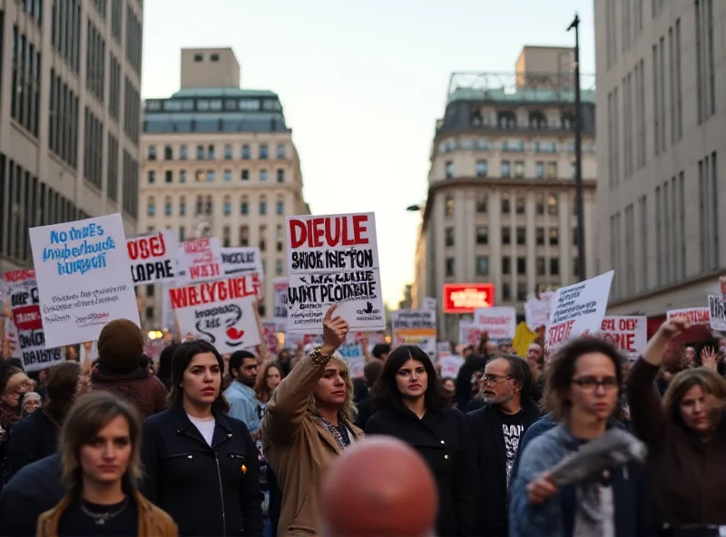 Protesters holding signs advocating for and against abortion rights