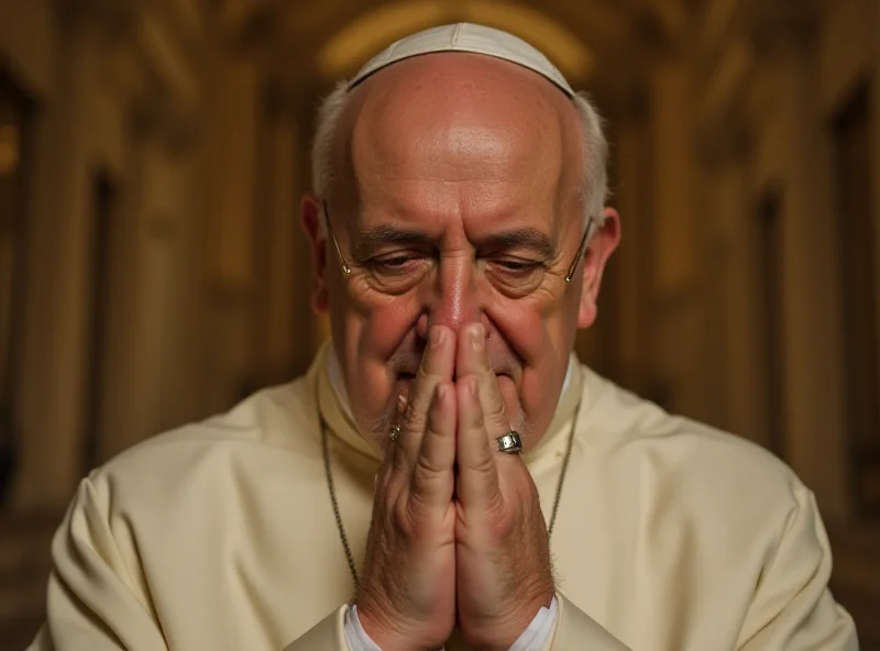 Pope Francis in prayer