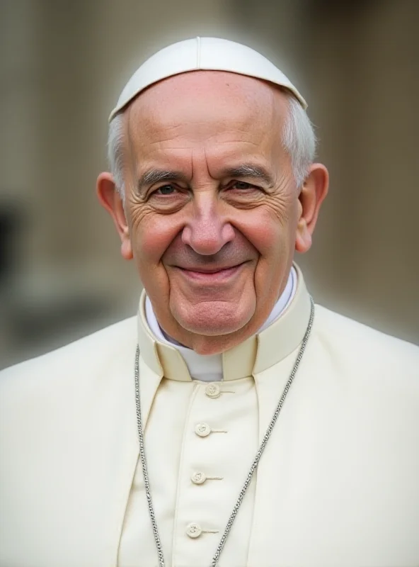 Pope Francis in a gentle, caring pose.