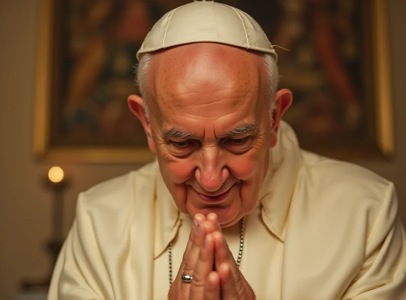 Pope Francis in prayer