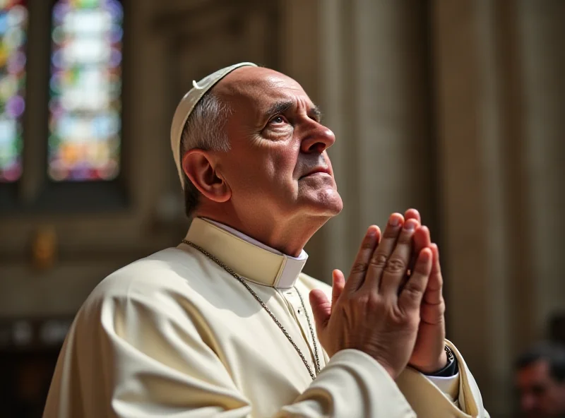 Pope Francis in prayer