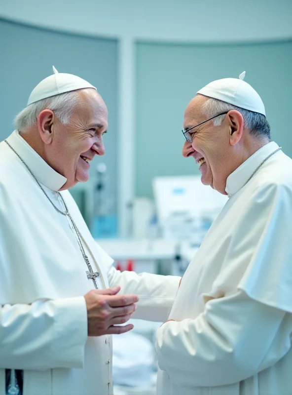 A doctor checking on Pope Francis