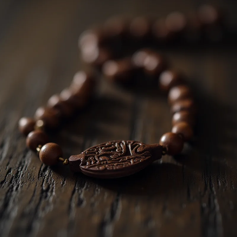 Close up of a rosary beads.