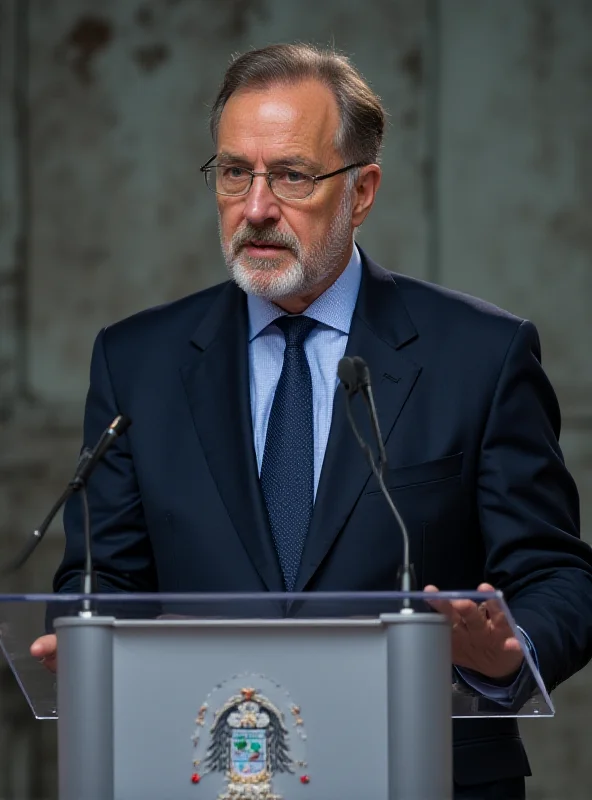 Image of Orazio Schillaci, Italian Minister of Health, speaking at a press conference