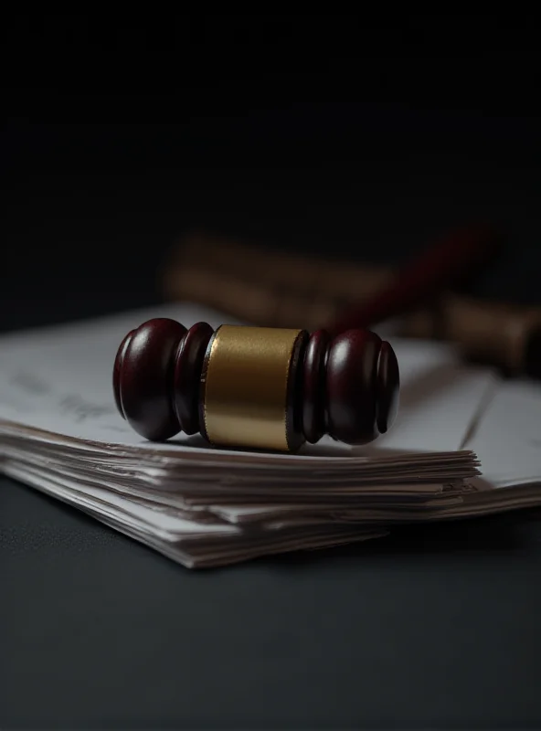 A gavel resting on a stack of legal documents, symbolizing parliamentary investigation