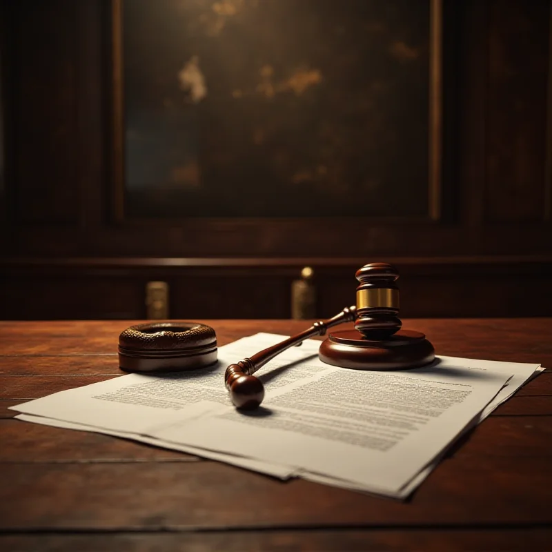 An image of a courtroom with gavels and legal documents symbolizing the pursuit of justice in the Post Office scandal.