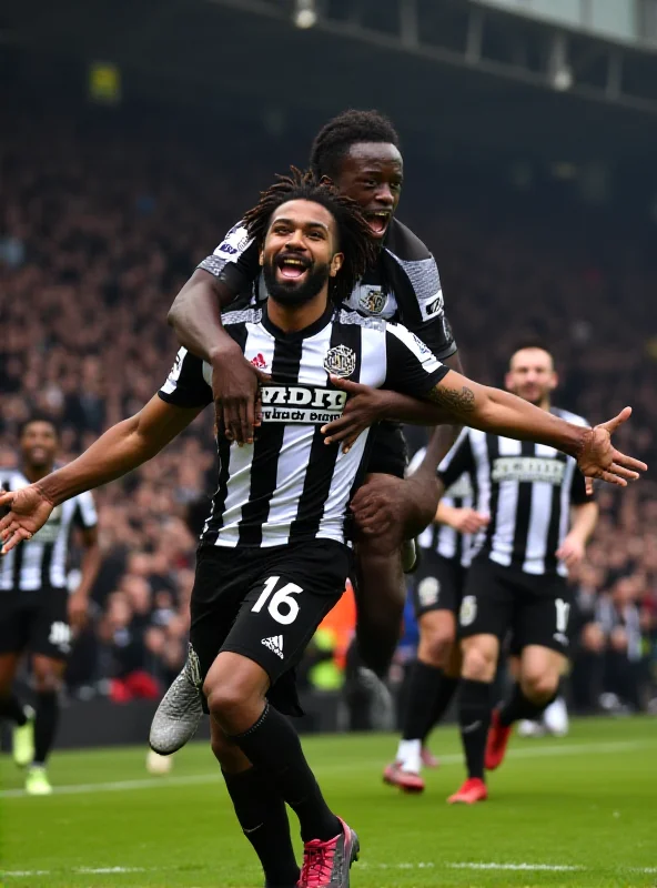 Alexander Isak celebrating a goal for Newcastle United