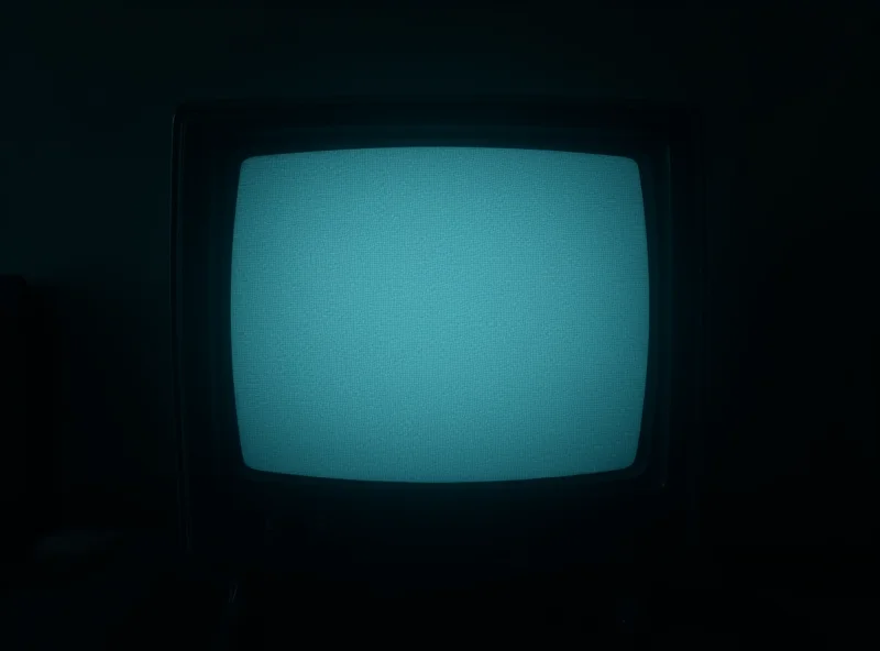 A television screen displaying static, symbolizing absence from TV.