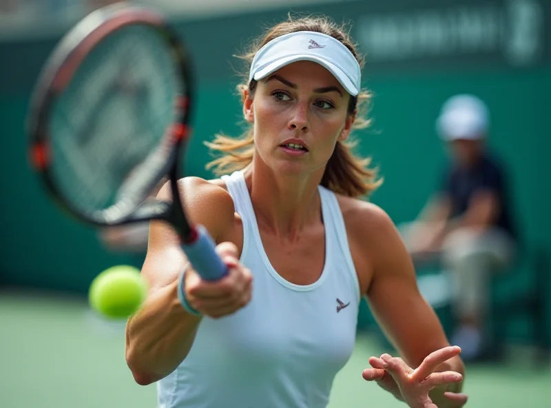 Emma Raducanu playing tennis in Dubai