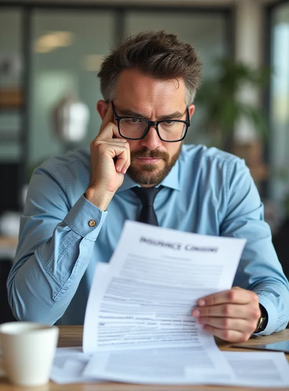 A landlord reviewing insurance policies.