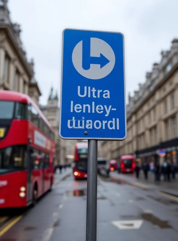 A sign indicating the ULEZ zone in London