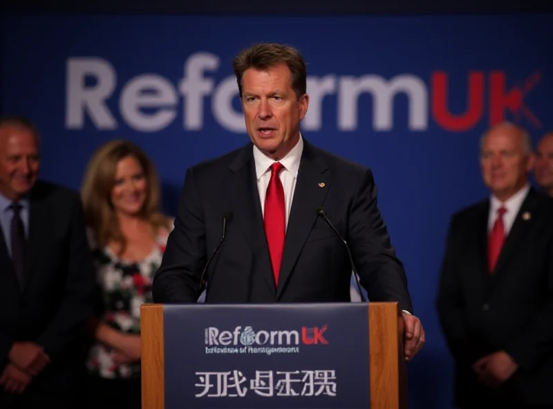 Richard Tice speaking at a Reform UK event.