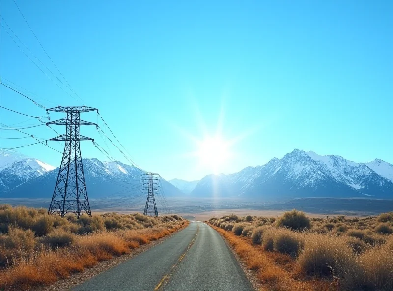 Electrical power grid in a mountainous region