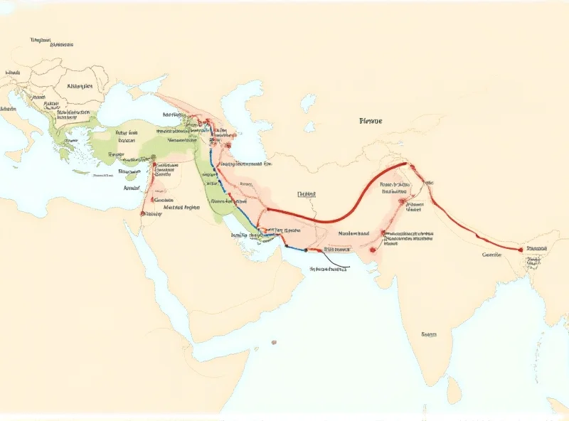 Map of the Middle Corridor trade route