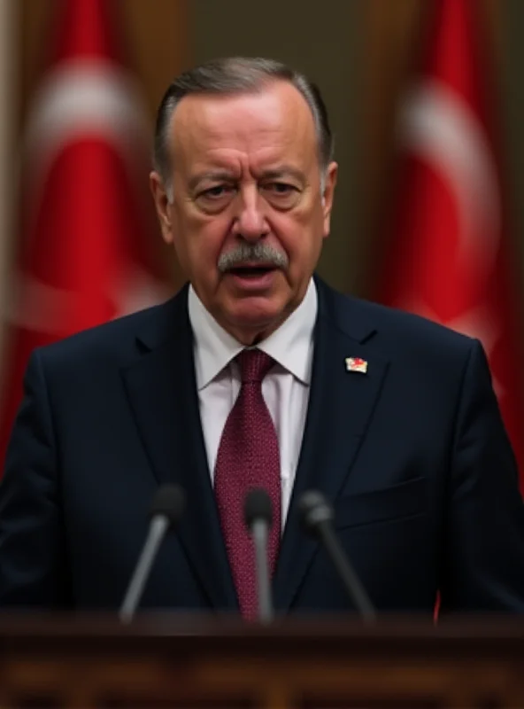 Erdogan speaking at a press conference