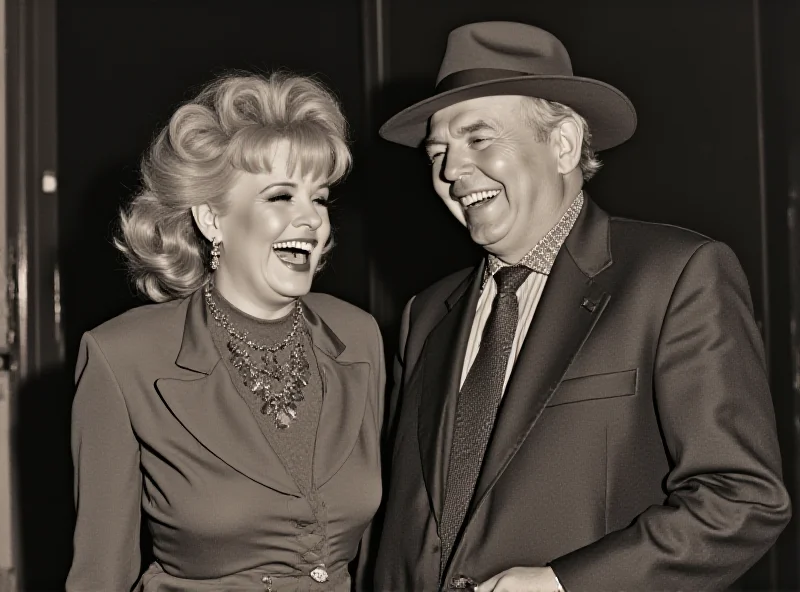 Dolly Parton and Carl Dean laughing together in a casual setting, likely in the early years of their marriage.