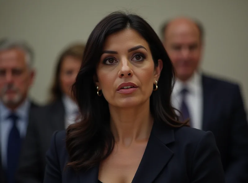 Rima Hassan speaking at a press conference