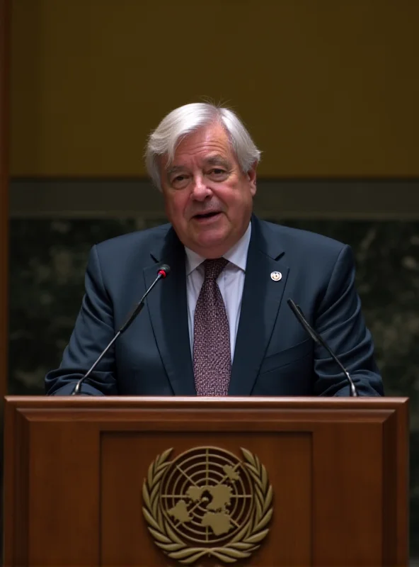 Antonio Guterres speaking at the UN Security Council