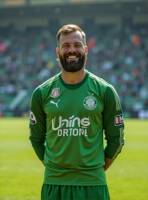 Tomáš Vaclík in his Boavista Porto jersey, smiling confidently.