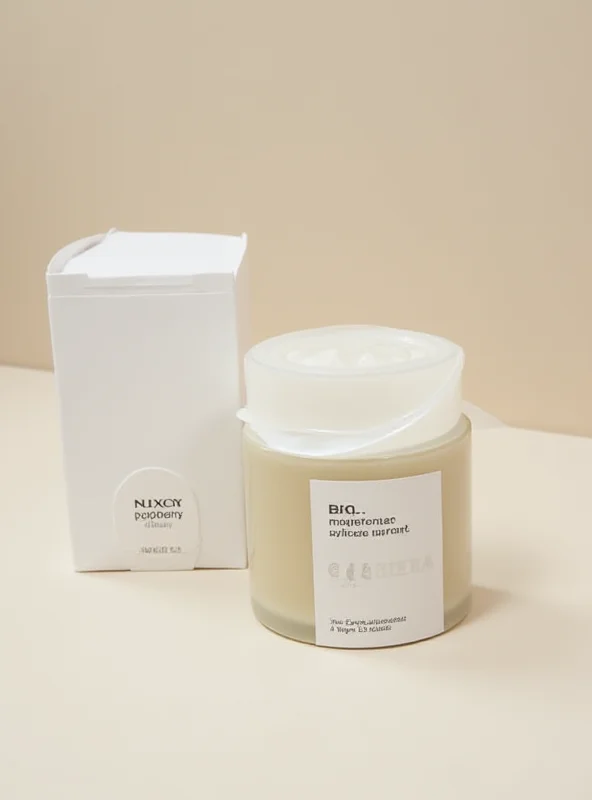 Image of a lifestyle brand product, possibly a candle or skincare item, with a minimalist aesthetic