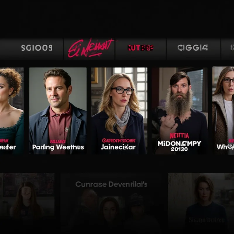 A split screen showing various popular TV shows on streaming services