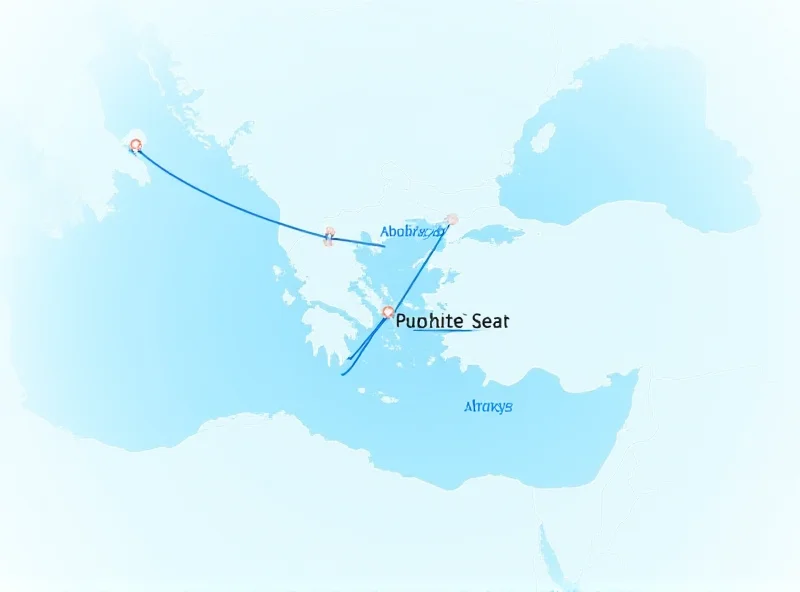 Illustration of the TurkStream gas pipeline route across the Black Sea.