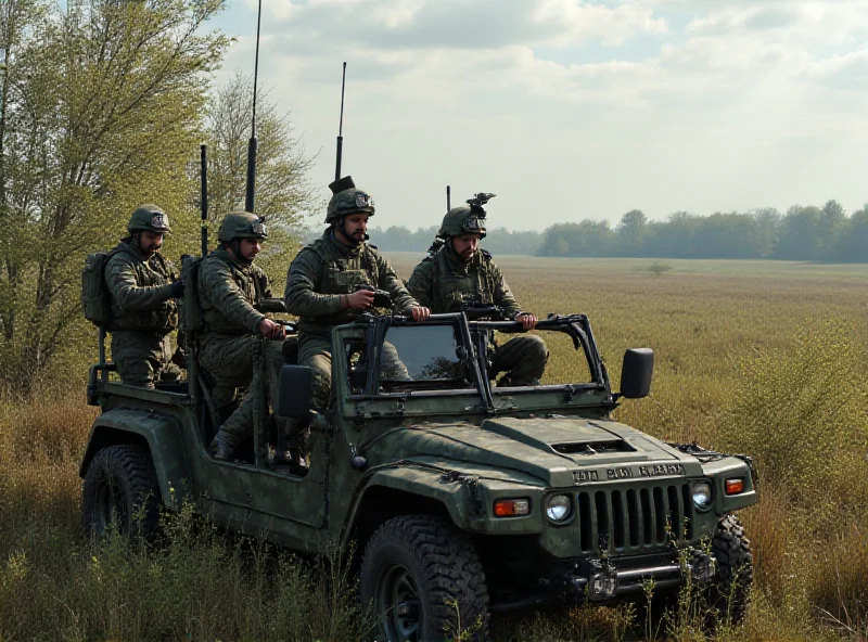 A Ukrainian electronic warfare unit operating jamming equipment in a field.