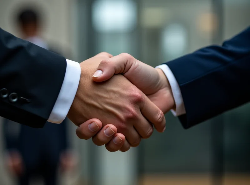 A handshake between two officials, representing the parliamentary cooperation between Azerbaijan and Turkey.