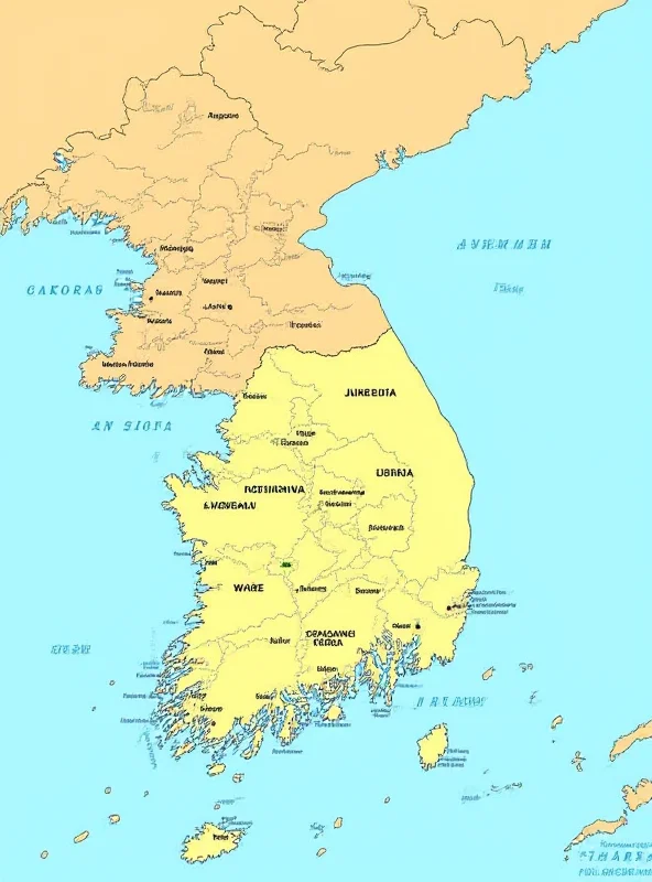 A map highlighting South Korea.