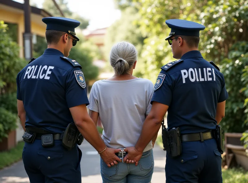 Image of police arresting suspects in Kota Kinabalu