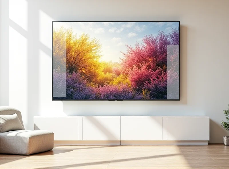 A 65-inch Samsung QLED TV displaying vibrant colors and a high-resolution image.