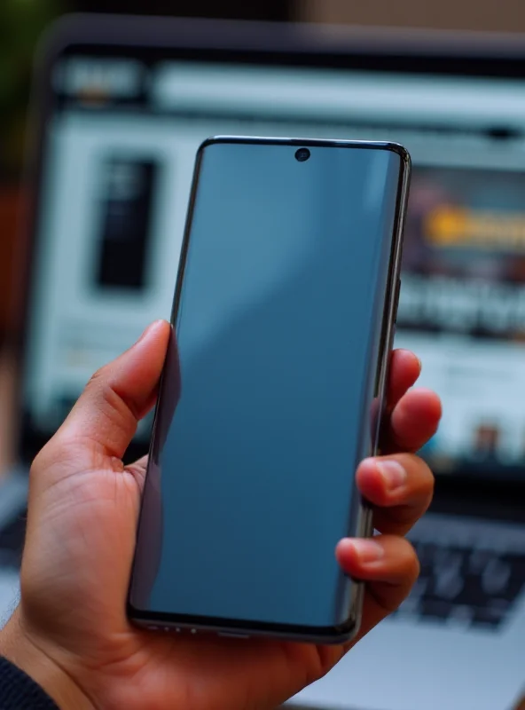 A person holding a Samsung Galaxy S25 Ultra smartphone, with a blurred Amazon logo in the background.