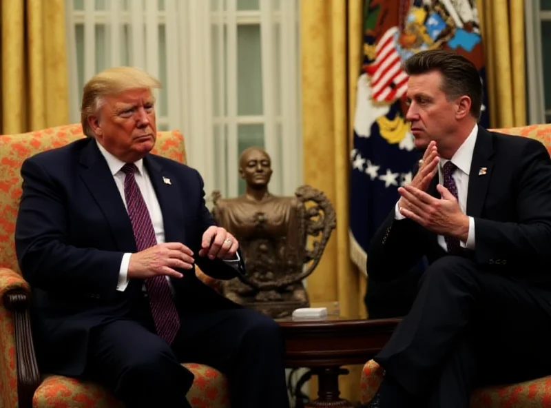 Volodymyr Zelensky meeting with Donald Trump in the Oval Office