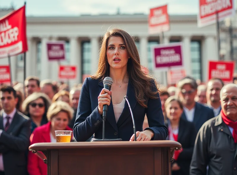 Elly Schlein speaking at a rally