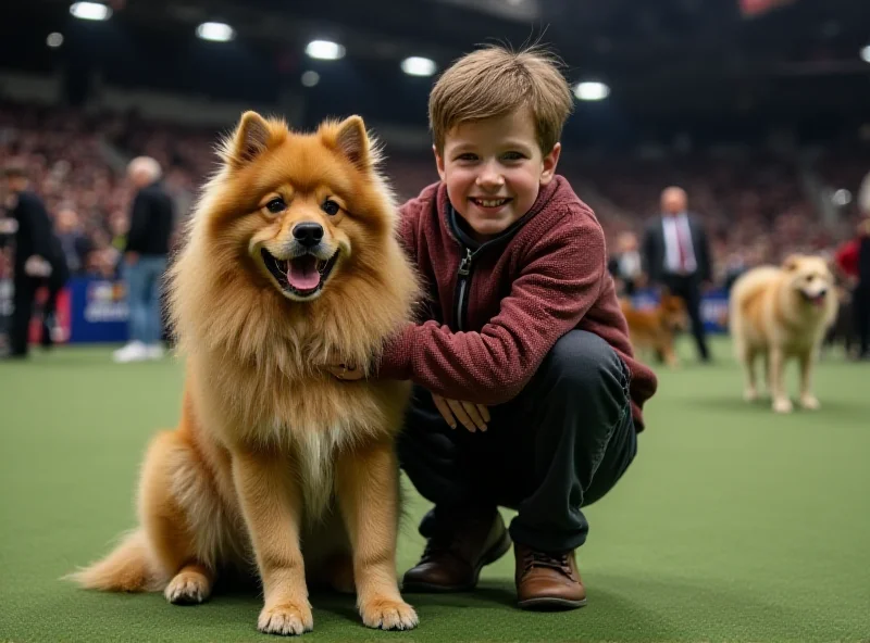 Freddie Osborne at Crufts with Penny