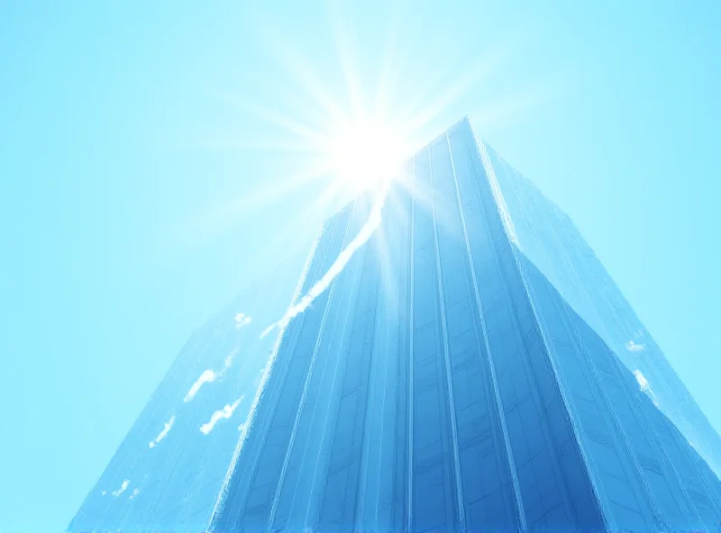 Illustration of a skyscraper representing Blackstone, with a subtle overlay showing upward trending graphs.