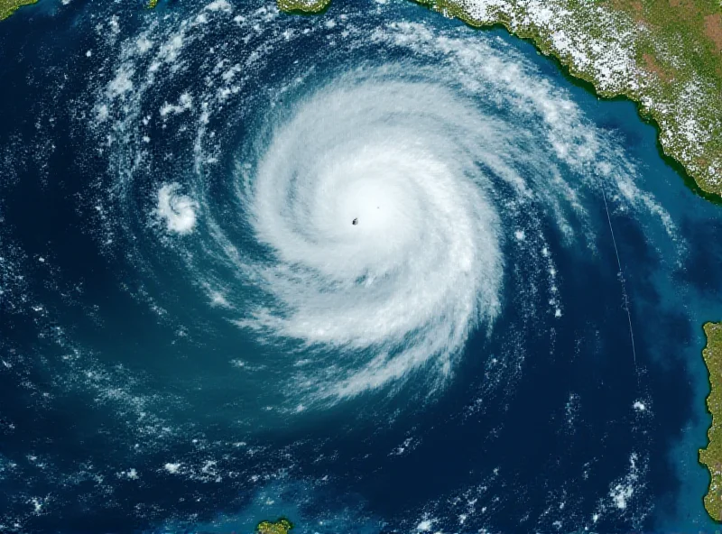 Satellite image of a large storm system over the Valencian Community.