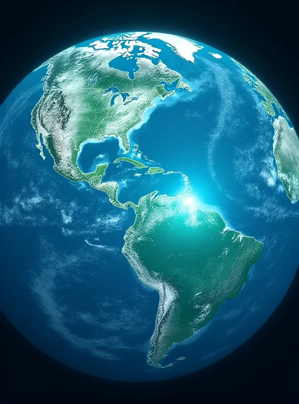 A satellite view of the Earth showing the ozone layer, with a visual representation of the ozone hole shrinking over Antarctica.