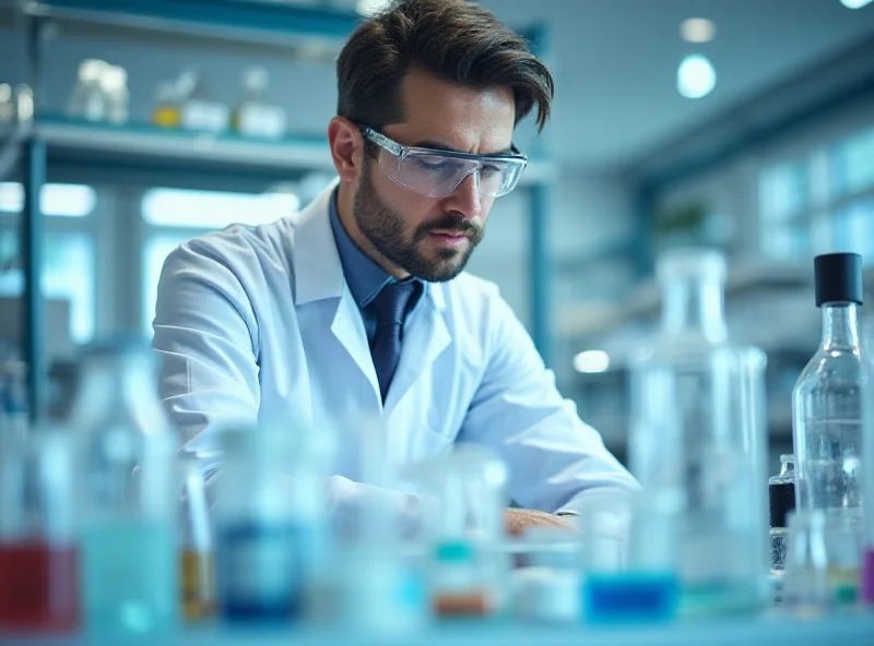 A chemist working in a modern, well-equipped laboratory.