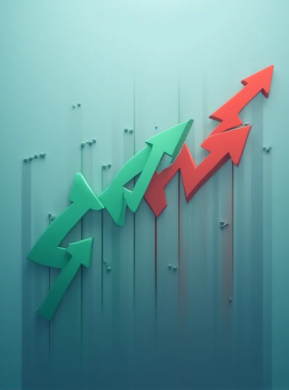 Image representing mixed stock market performance with arrows pointing up and down.