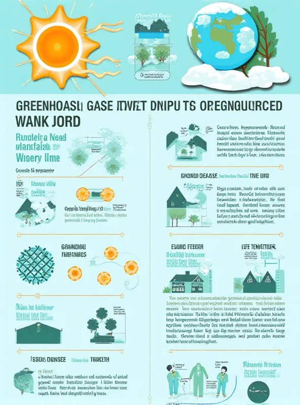 Infographic illustrating the impact of greenhouse gases on global temperatures.